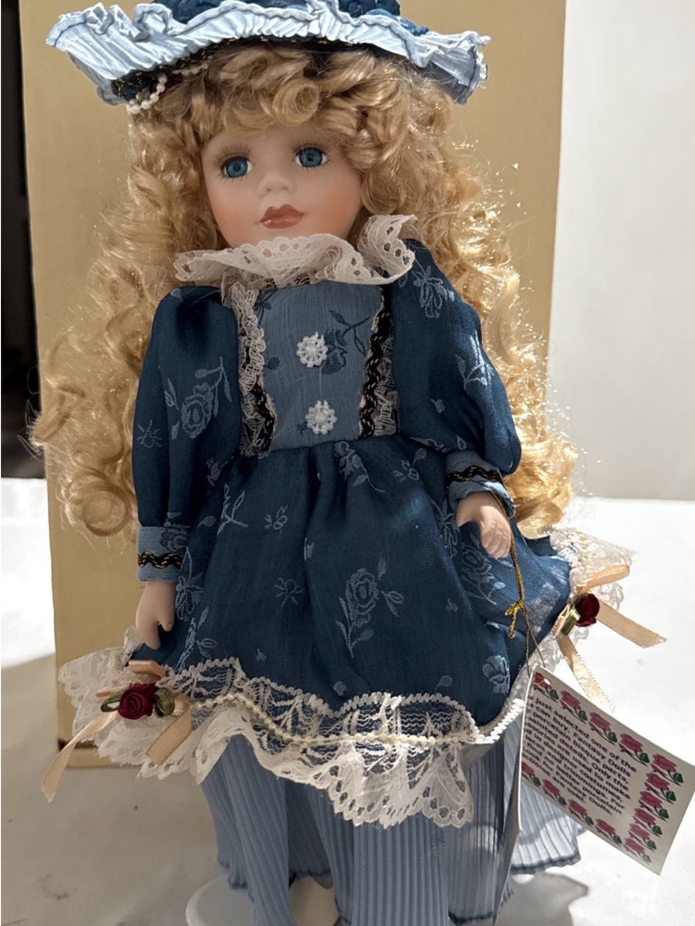Vintage Fantasy Dolls Collection Victorian Style Porcelain Doll With Tag No Box